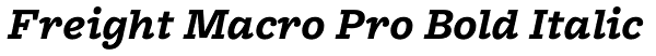 Freight Macro Pro Bold Italic Font