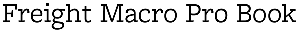 Freight Macro Pro Book Font