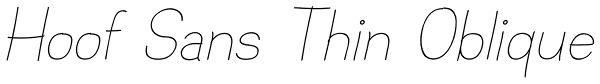 Hoof Sans Thin Oblique Font