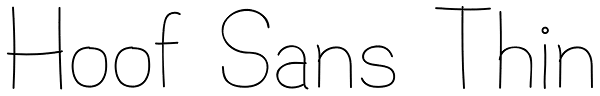Hoof Sans Thin Font