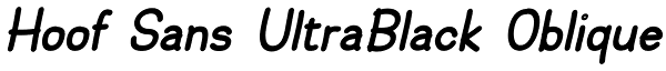 Hoof Sans UltraBlack Oblique Font