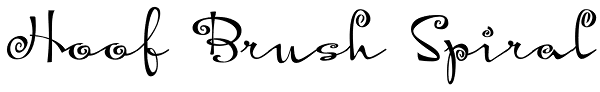 Hoof Brush Spiral Font