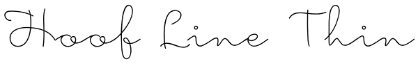 Hoof Line Thin Font