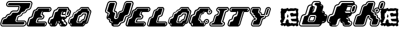Zero Velocity (BRK) Font