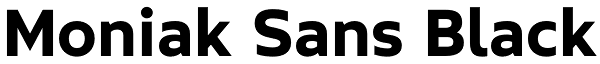 Moniak Sans Black Font