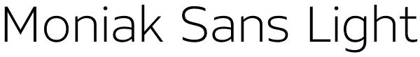Moniak Sans Light Font
