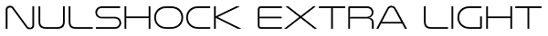 Nulshock Extra Light Font