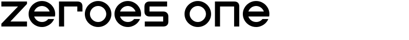 Zeroes One Font