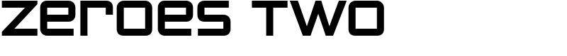 Zeroes Two Font