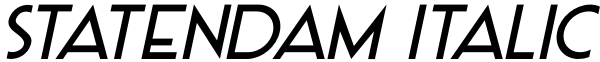 Statendam Italic Font