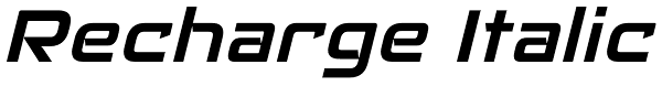 Recharge Italic Font