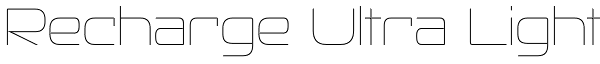 Recharge Ultra Light Font