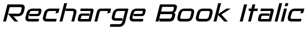 Recharge Book Italic Font