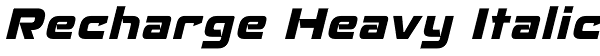 Recharge Heavy Italic Font
