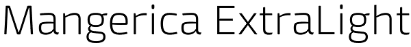 Mangerica ExtraLight Font
