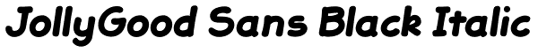 JollyGood Sans Black Italic Font