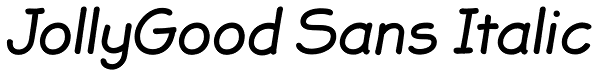 JollyGood Sans Italic Font