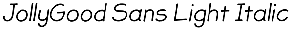JollyGood Sans Light Italic Font