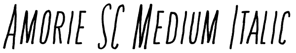 Amorie SC Medium Italic Font