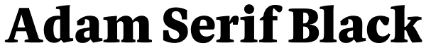 Adam Serif Black Font
