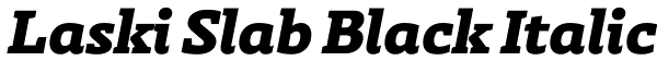 Laski Slab Black Italic Font