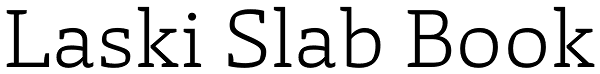 Laski Slab Book Font