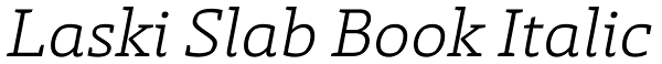 Laski Slab Book Italic Font