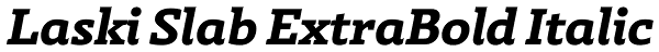 Laski Slab ExtraBold Italic Font