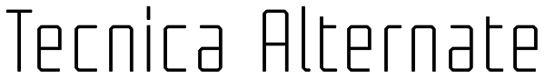 Tecnica Alternate Font