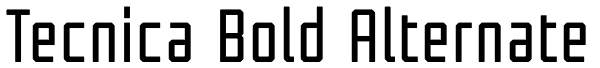 Tecnica Bold Alternate Font
