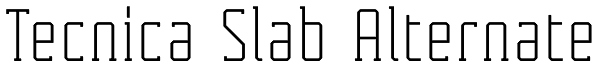 Tecnica Slab Alternate Font