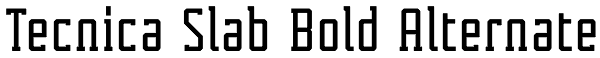 Tecnica Slab Bold Alternate Font