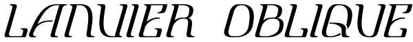 Lanvier Oblique Font