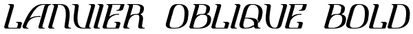 Lanvier Oblique Bold Font