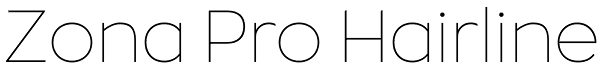 Zona Pro Hairline Font