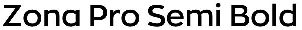 Zona Pro Semi Bold Font