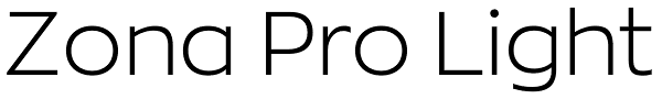 Zona Pro Light Font