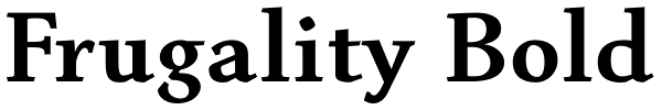 Frugality Bold Font