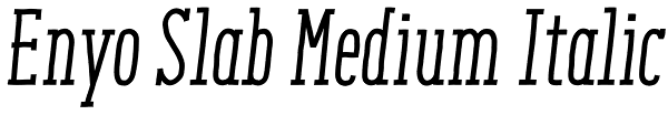 Enyo Slab Medium Italic Font