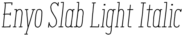 Enyo Slab Light Italic Font