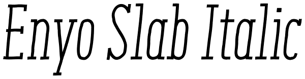 Enyo Slab Italic Font
