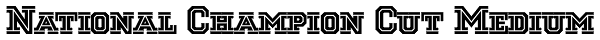 National Champion Cut Medium Font