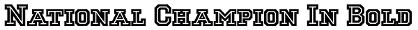 National Champion In Bold Font