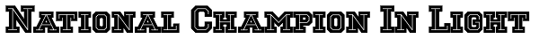 National Champion In Light Font