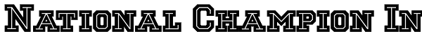 National Champion In Font