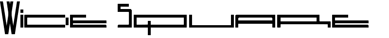 Wide Square Font