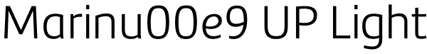 Marinu00e9 UP Light Font