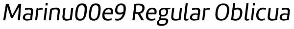 Marinu00e9 Regular Oblicua Font