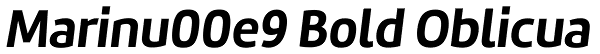 Marinu00e9 Bold Oblicua Font