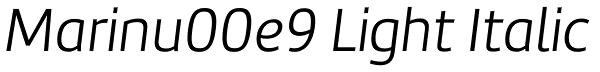 Marinu00e9 Light Italic Font